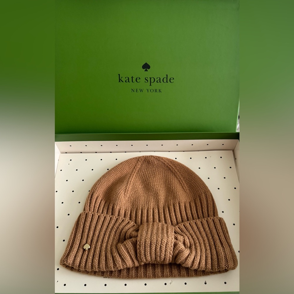 Kate Spade Tan Knit Hat